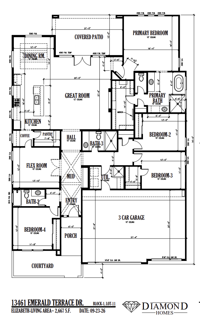 Floor plan of 13461 Emerald Terrace Dr